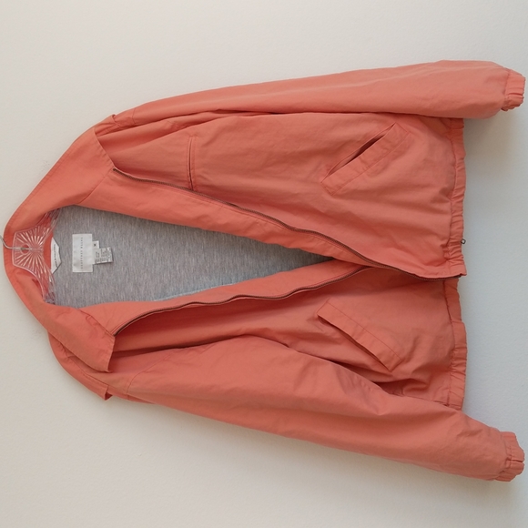 Vintage Geoffrey Beene Coral Windbreaker Sz L - Picture 11 of 11